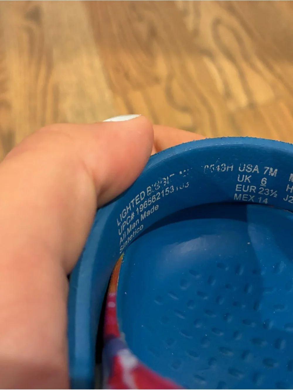 Kids Tie-Dye light up Comfort Clogs with Blue Strap